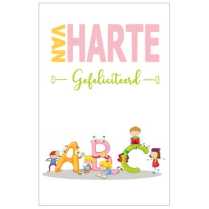 Gefeliciteerd ABC - kaart